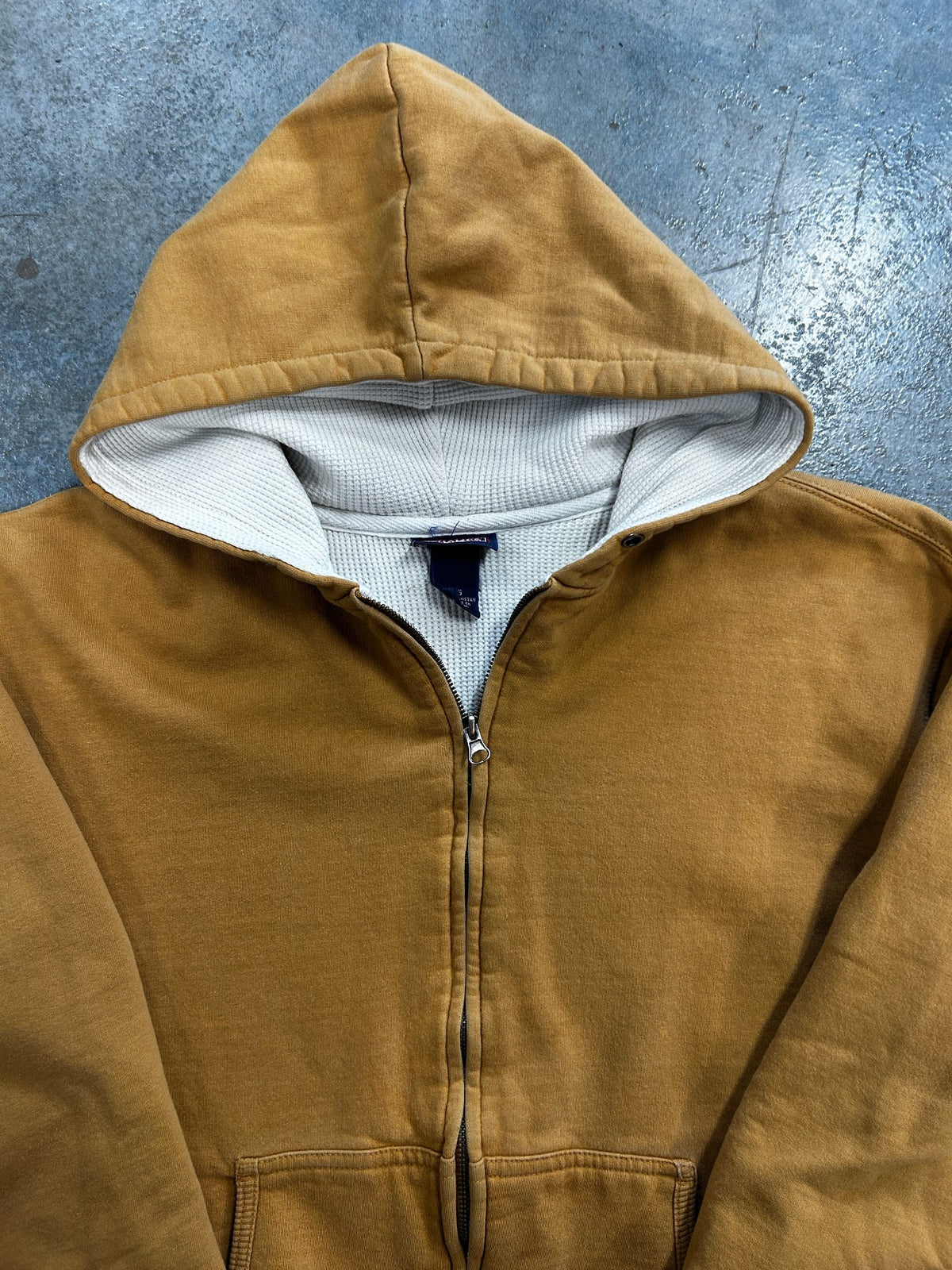 Vintage Champs Sports Thermal Lined Khaki Zip Up