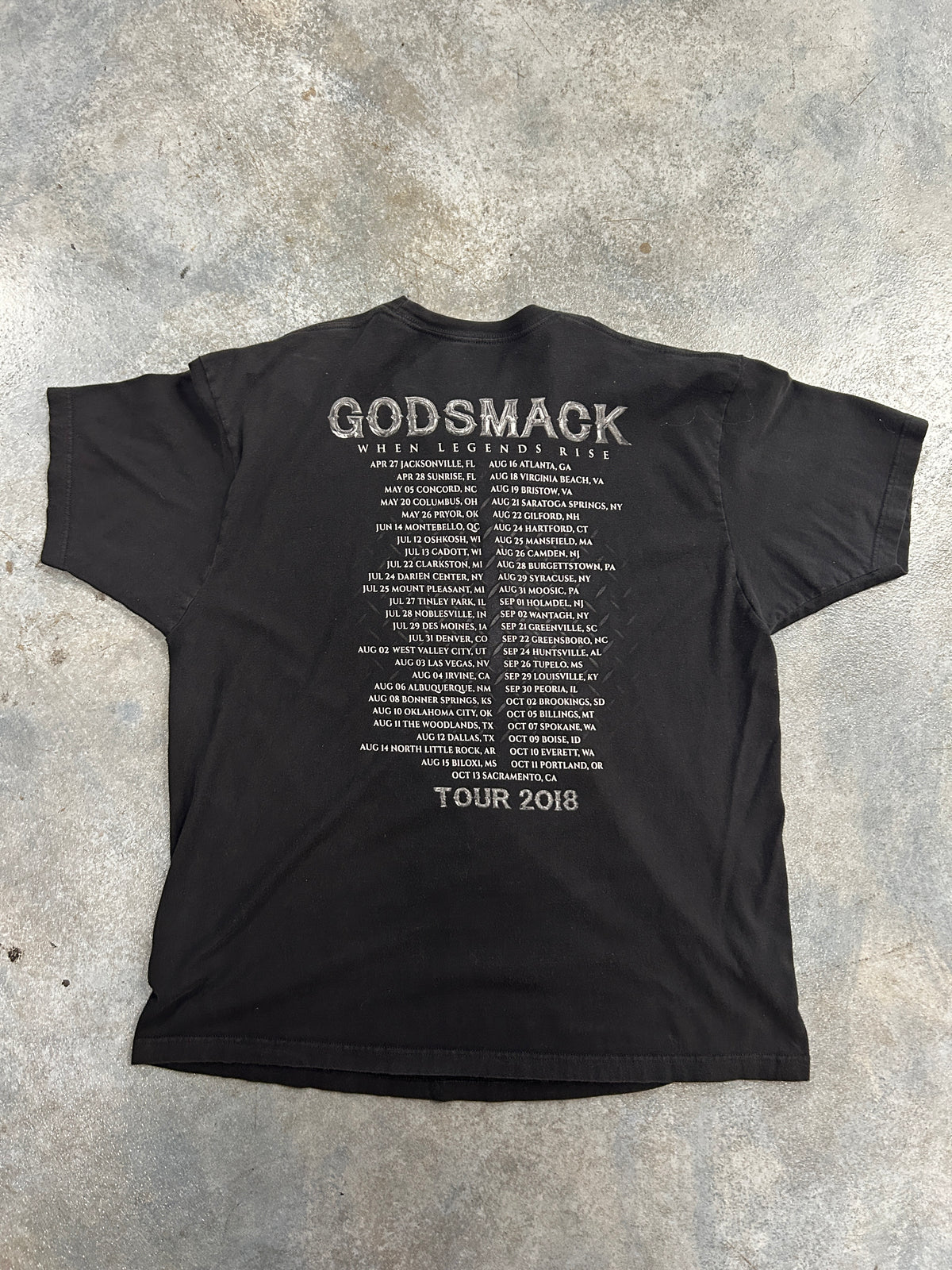 Vintage Godsmacks Band Tour Black Tee