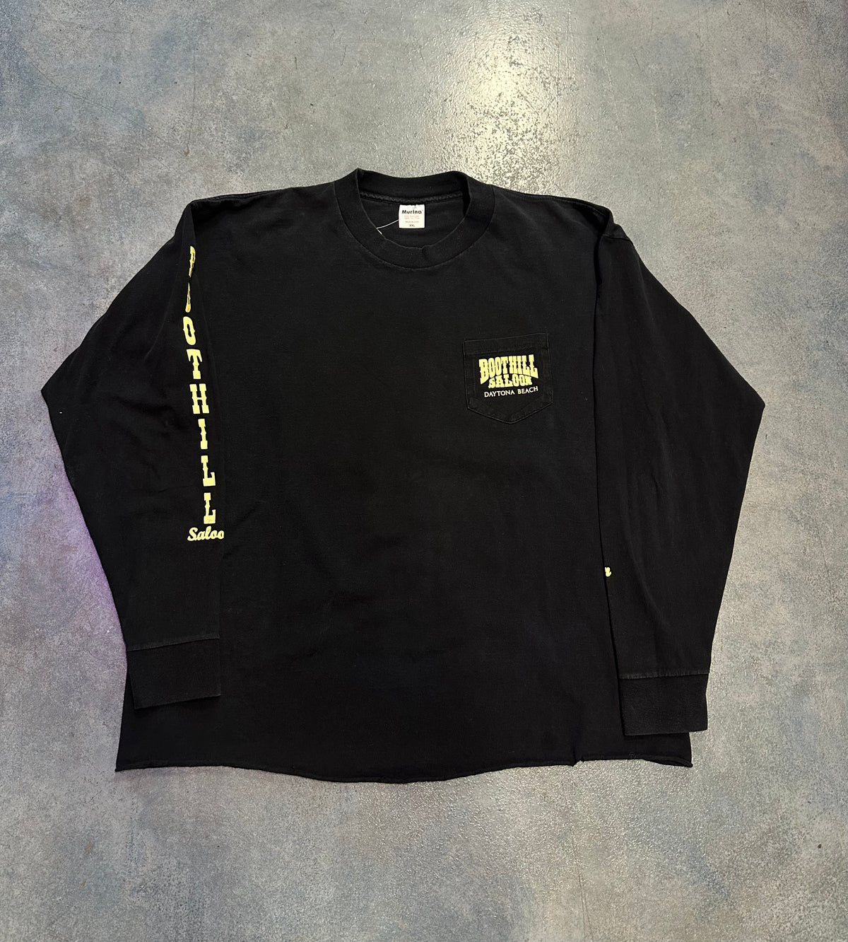 Vintage BOOTHILL SALOON Black Long Sleeve