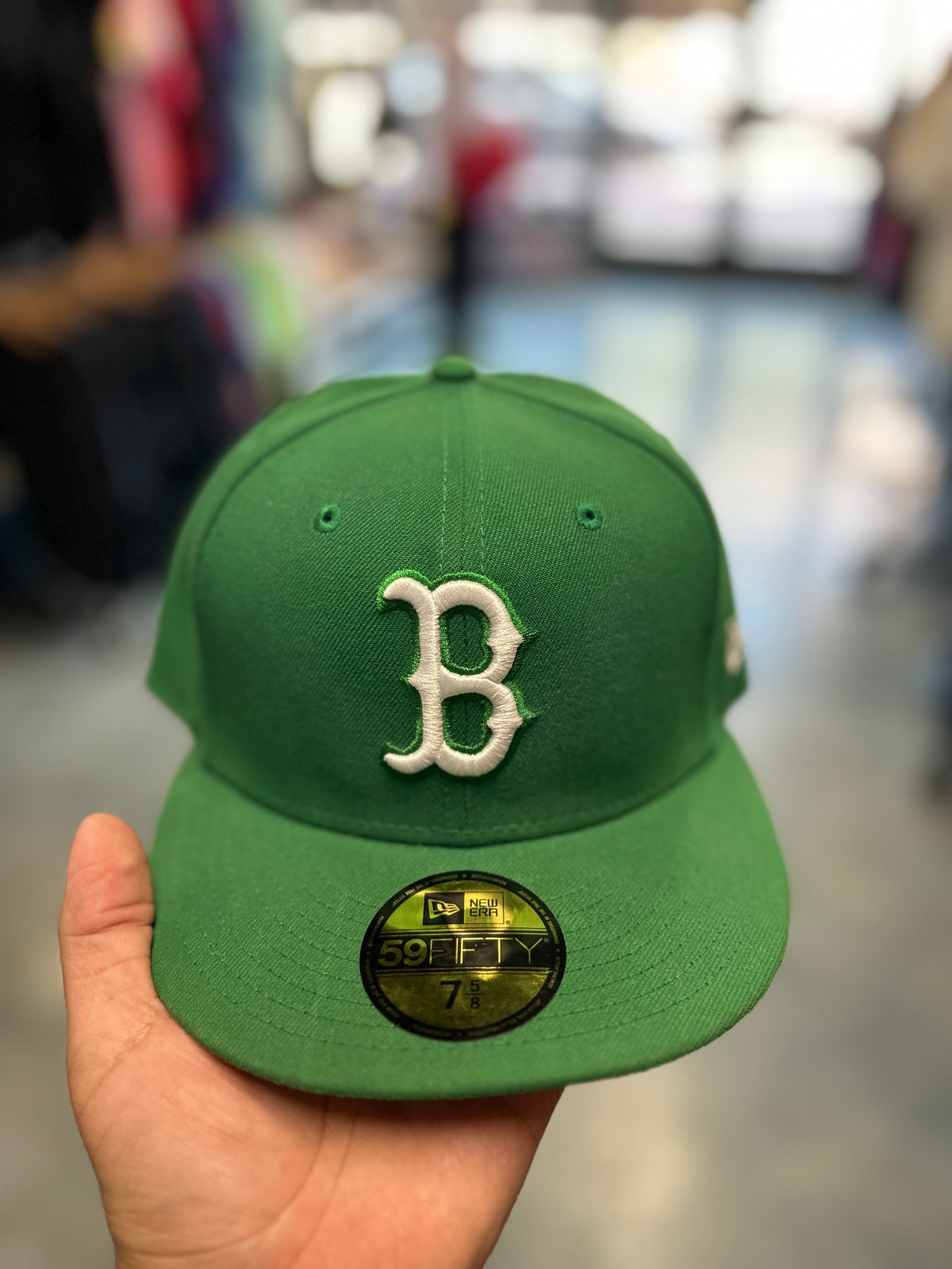 New Era Boston Red Sox Green Fitted Hat 7 5/8 (T)