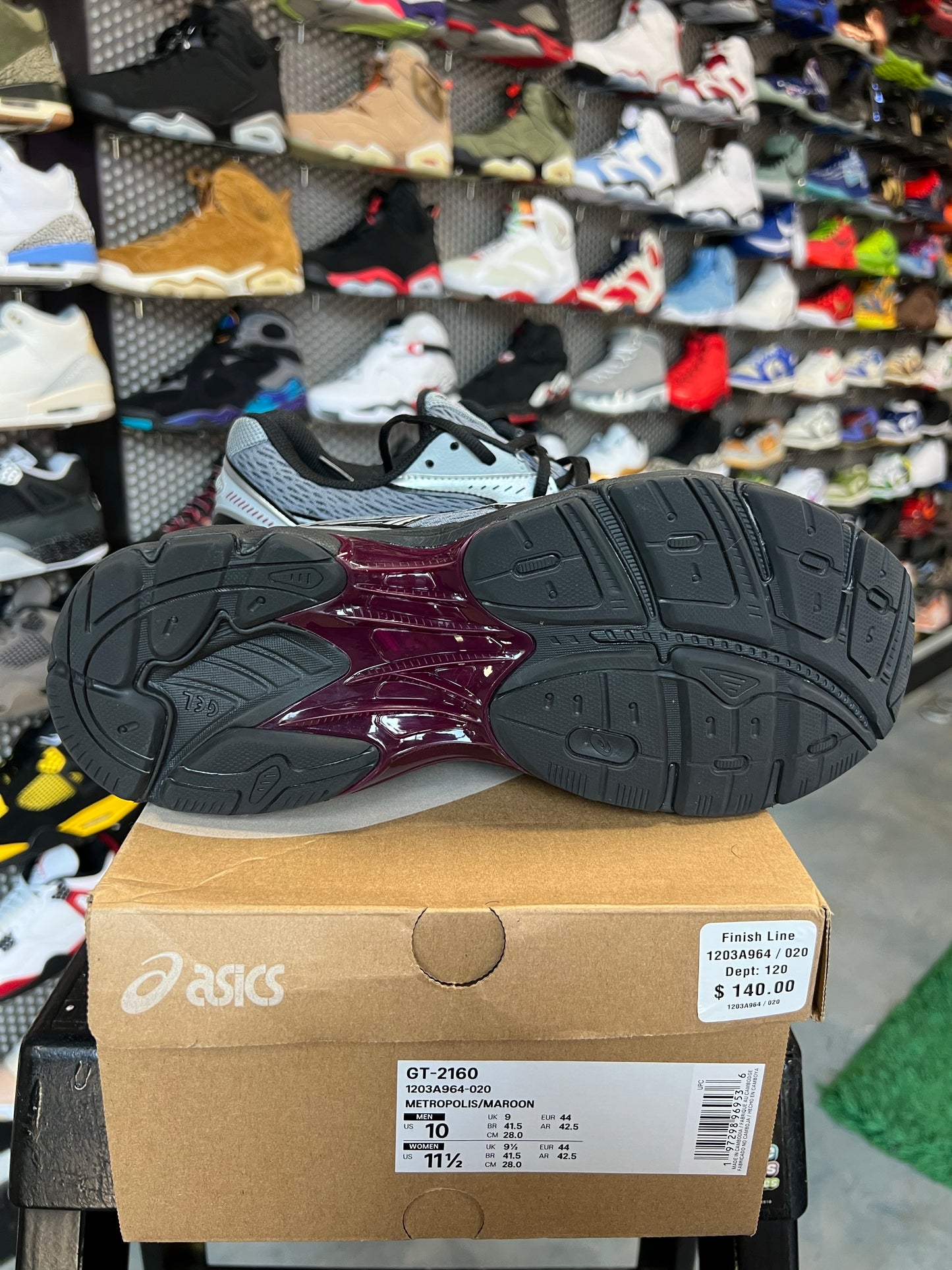 ASICS GT-2160 Black Grey Burgundy