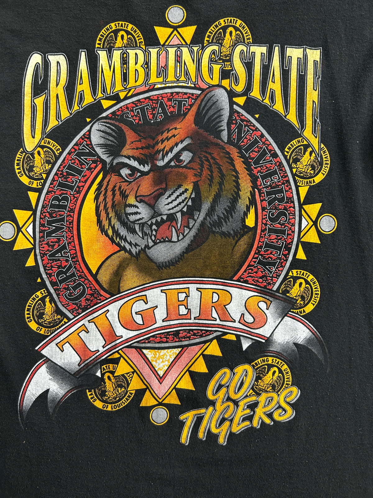 Grambling State Tigers "GO TIGERS" Black Tee