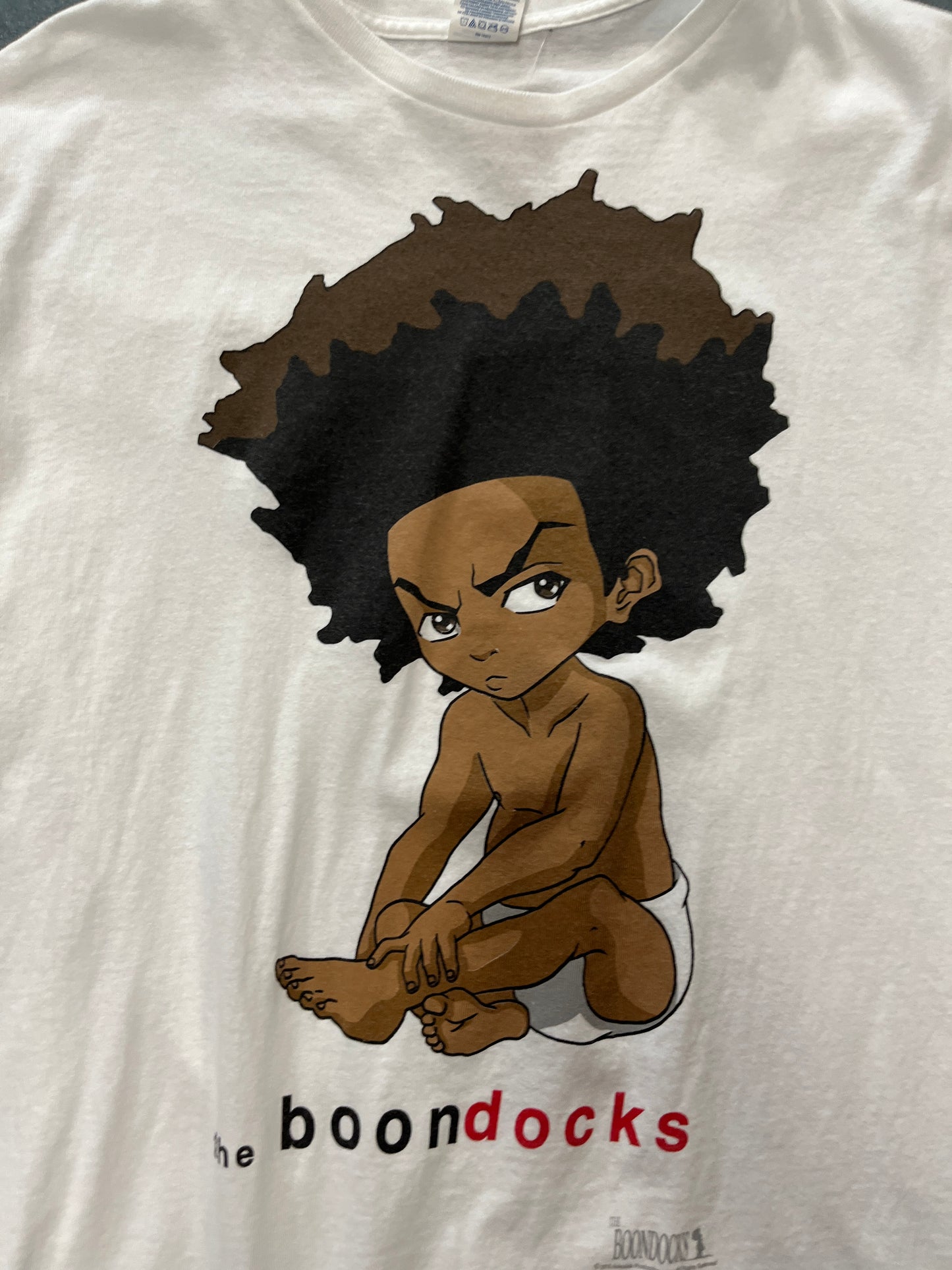 Vintage The Boondocks Adult Swim Huey Freeman White Graphic T-Shirt OTF