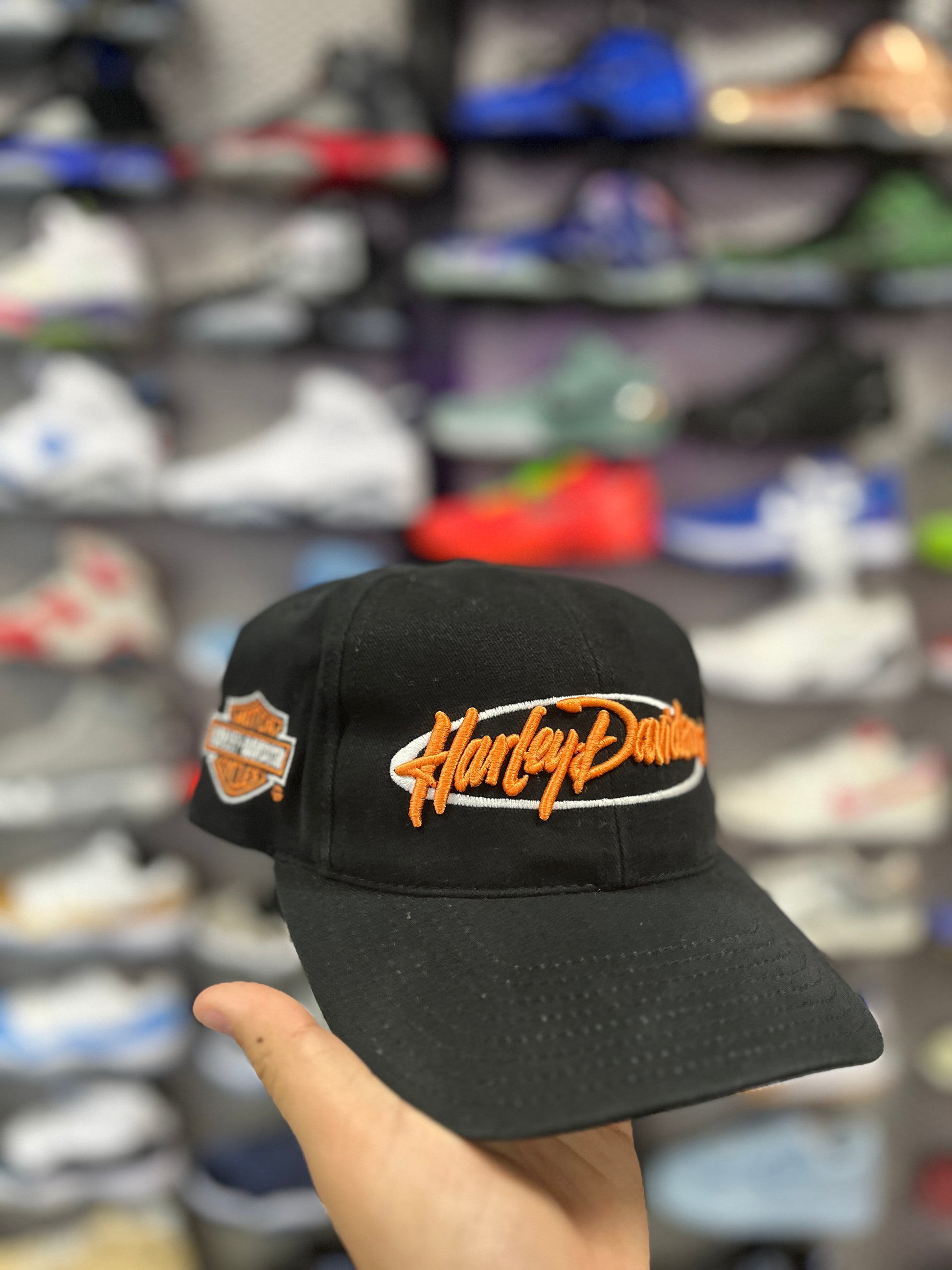 Vintage 90’s Harley Davidson Motorcycles Black Snapback Annco Hat