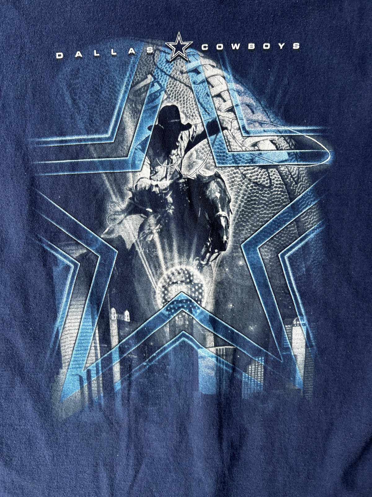 Vintage DALLAS COWBOYS "LASSO COWBOY" Navy Tee