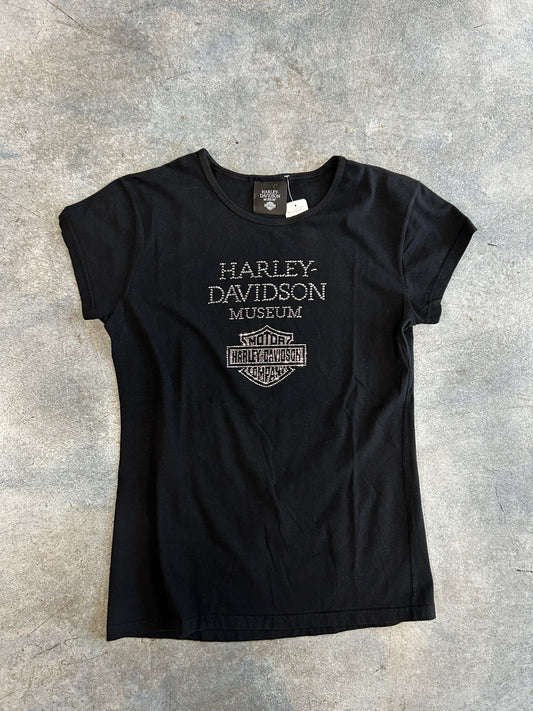 Women's Harley Davidson Museum Crystal Black Tee