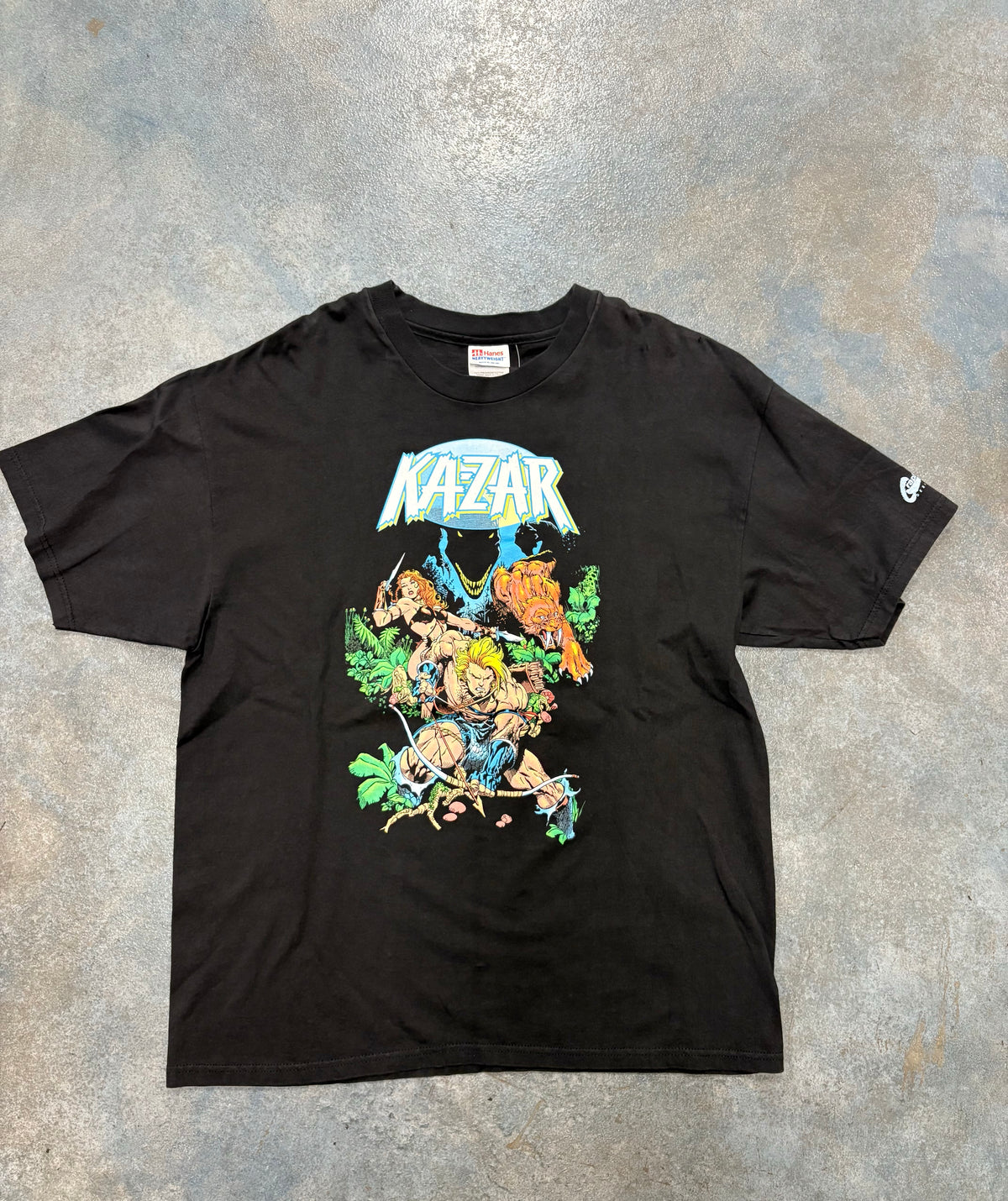 Vintage 90s Marvel Kazar Graphite Comics tee Black OTF