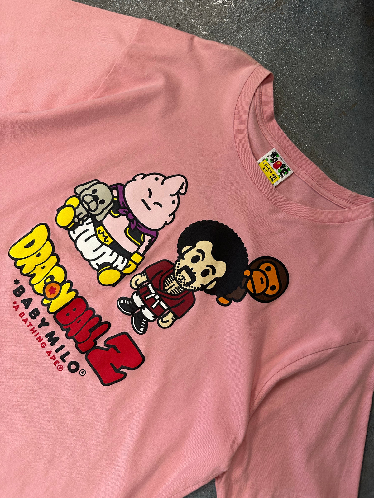 A bathing Ape Bape x Dragon Ball z Pink Tee
