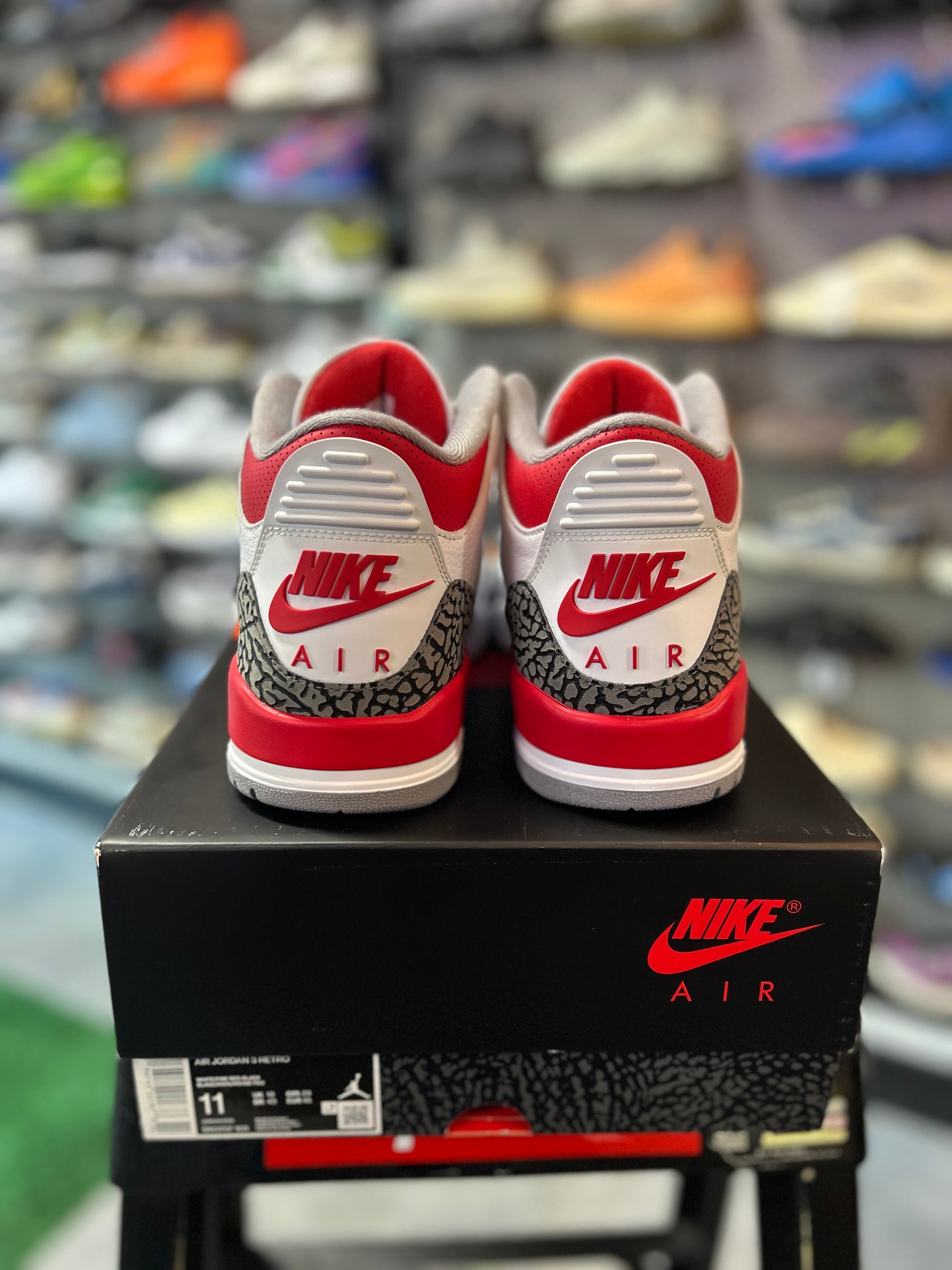 Jordan 3 Retro Fire Red (2022) Tried On (LC)
