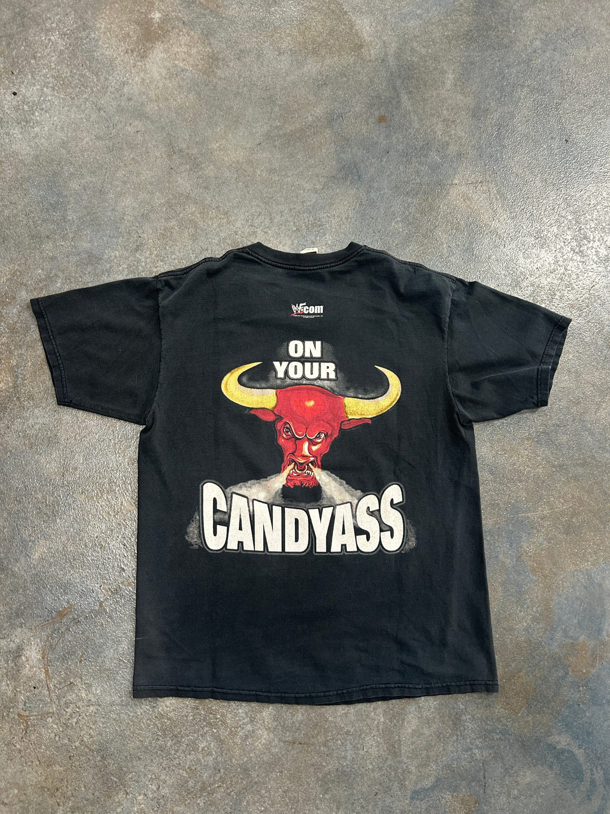 Vintage WWE 2000 "LAYETH THE SMACKETH DOWN!" "ON YOUR CANDYASS" Black Tee