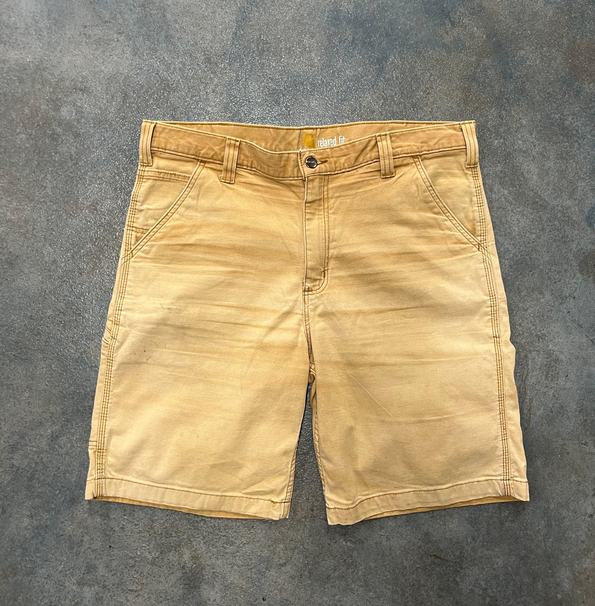Carhartt Relaxed Fit Beige Cargo Shorts B3 (RA)