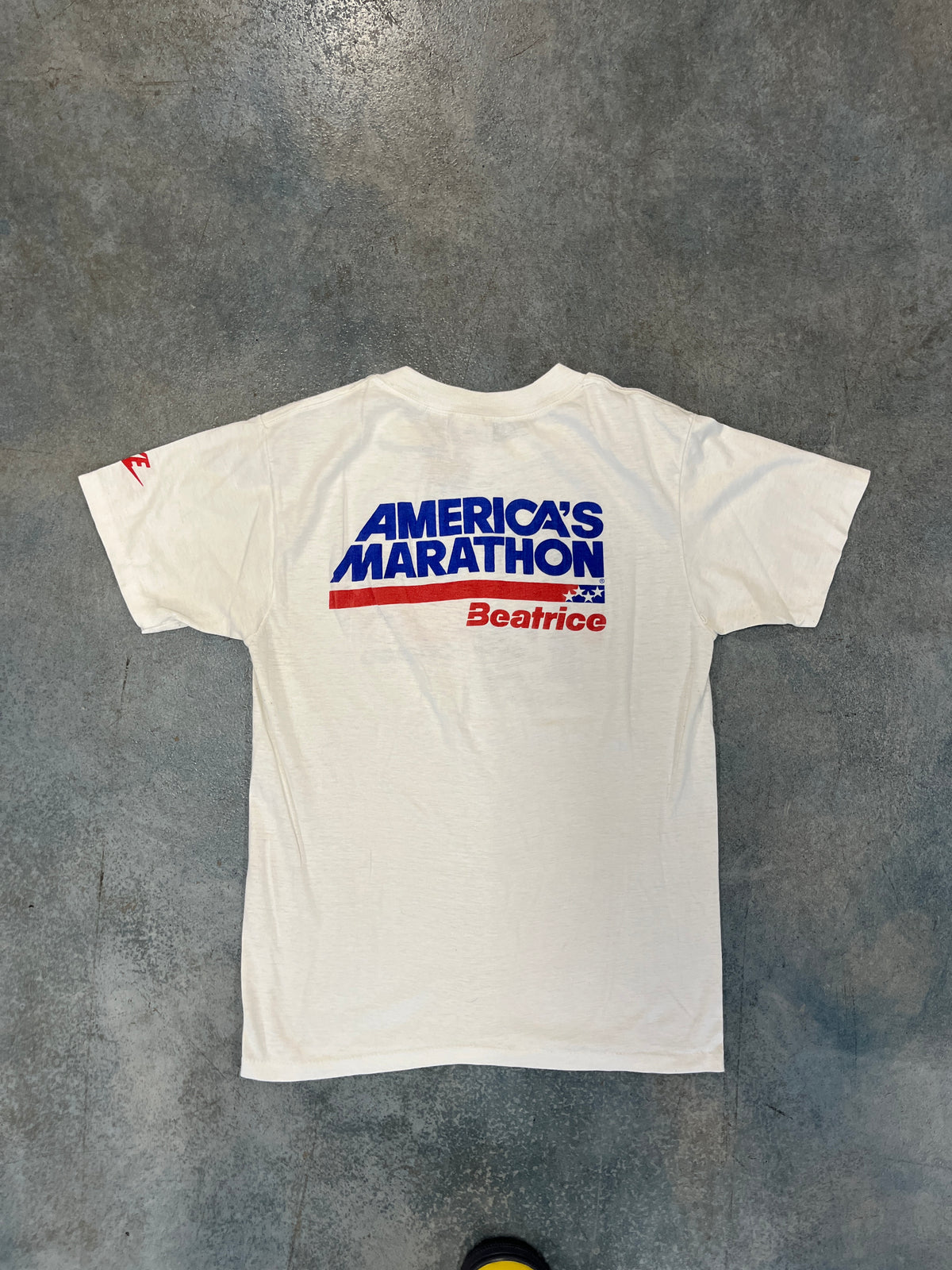 Americas Marathon 1986 Chicago White Tee B38