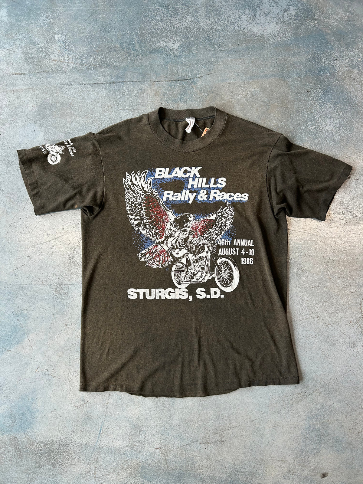 Black Hills Rally and Races Tee Black OTF