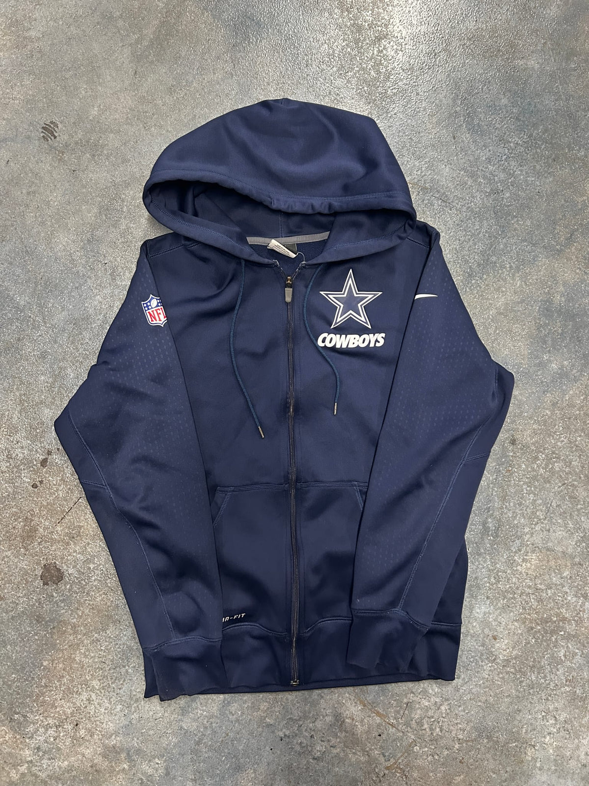 Nike Therma-FIT NFL Dallas Cowboys Full Zip Hoodie Navy