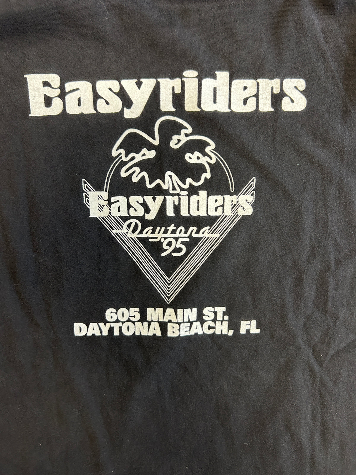Vintage EasyRiders Daytona Long Sleeves Flames Black Tee