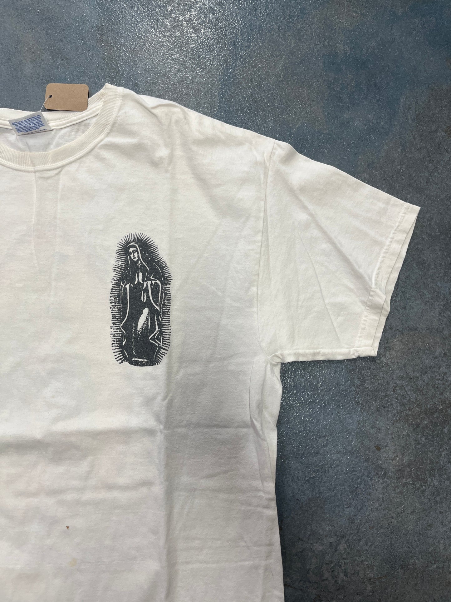 Vintage Saint Mary Virgin Of Guadalupe Graphic White T-Shirt OTF