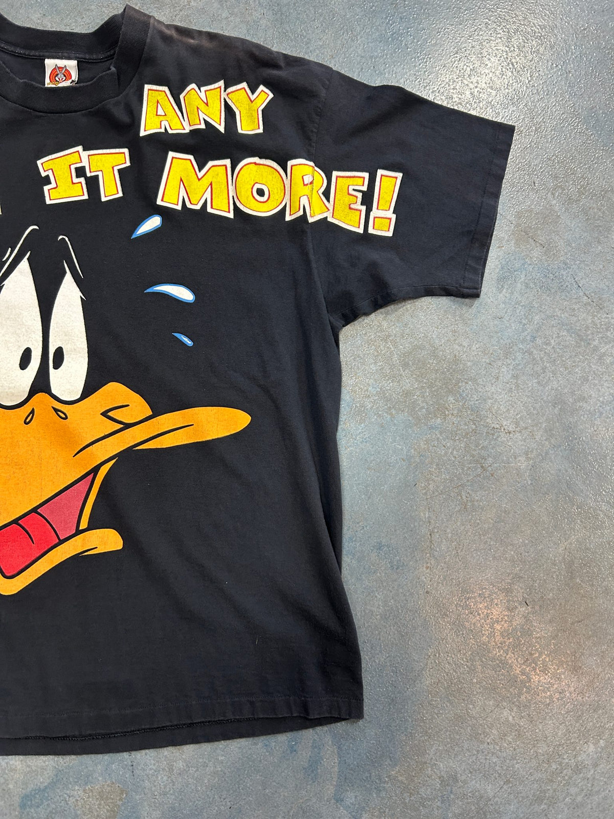 Vintage Looney Tunes Daffy Duck "I CANT TAKE IT ANYMORE" Black Tee