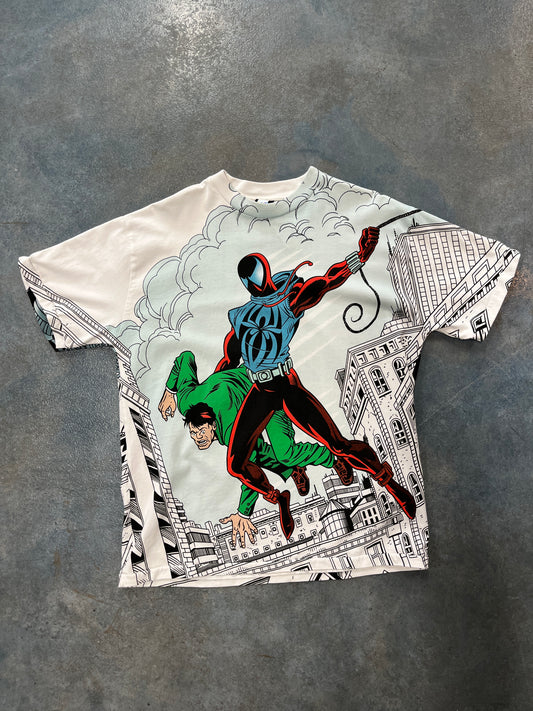 Vintage M.A.D AOP Spiderman Scarlet Graphic T-Shirt OTF