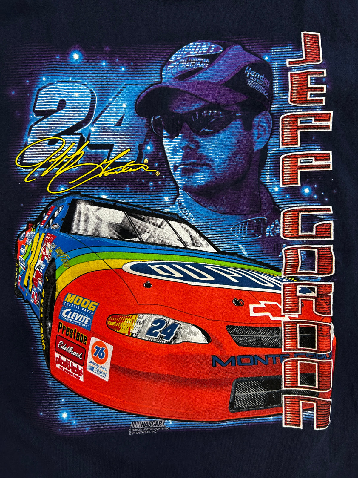 Vintage 2000s Chase Authentic Jeff Gordon #24 Nascar Navy Tee