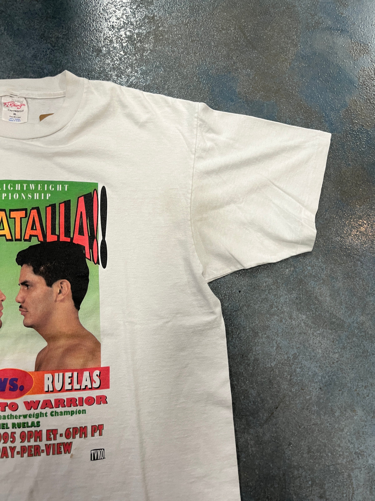 "La Batalla" De La Hoya VS. Ruelas Cream T-Shirt OTF (RA)