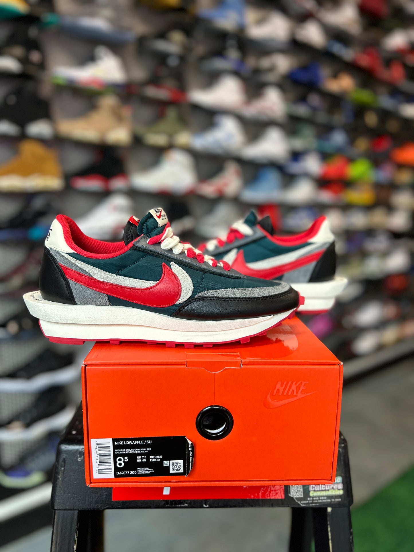 Nike LD Waffle sacai Undercover Midnight Spruce University Red (RT)