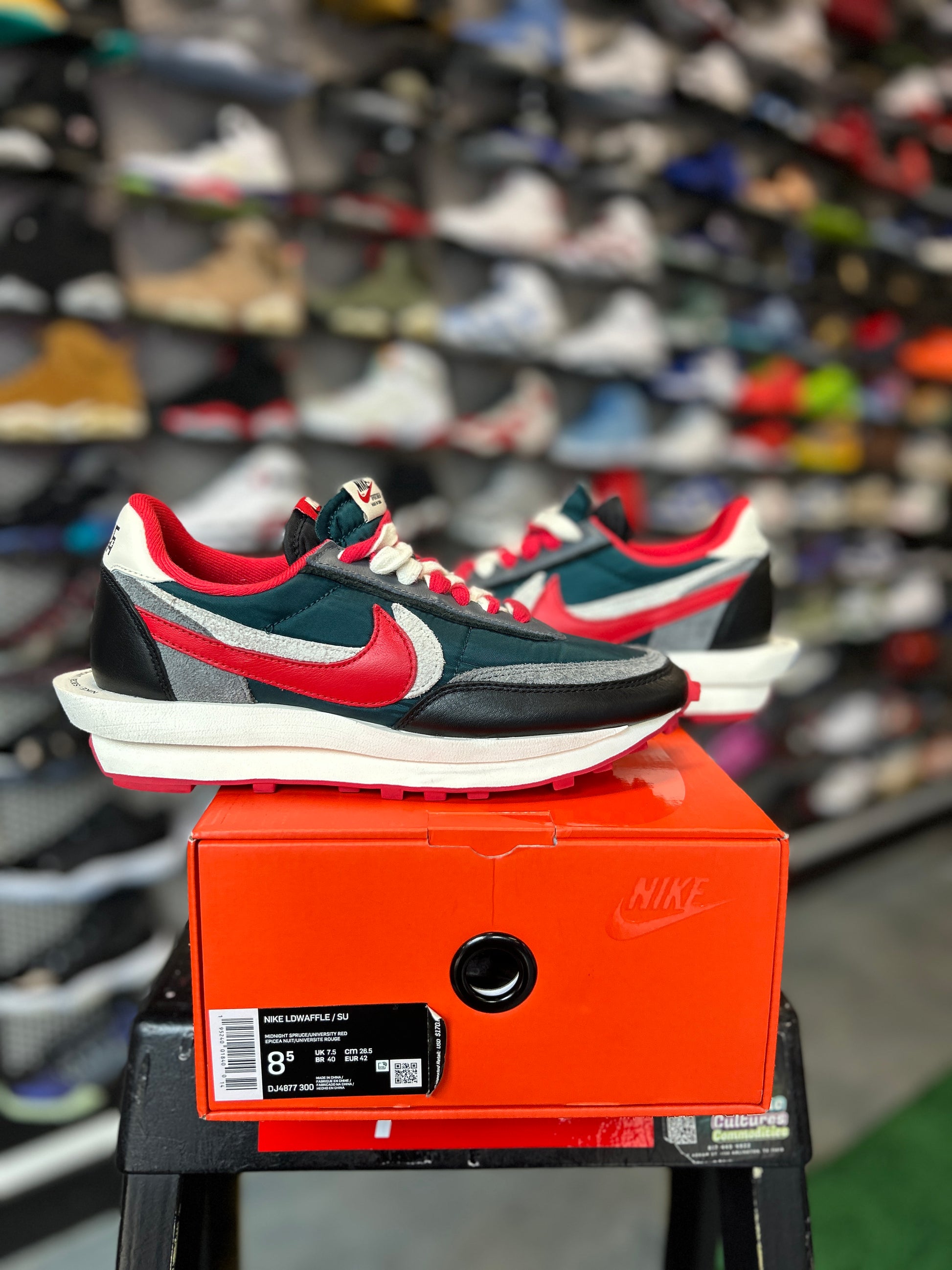 Nike LD Waffle sacai Undercover Midnight Spruce University Red (RT)