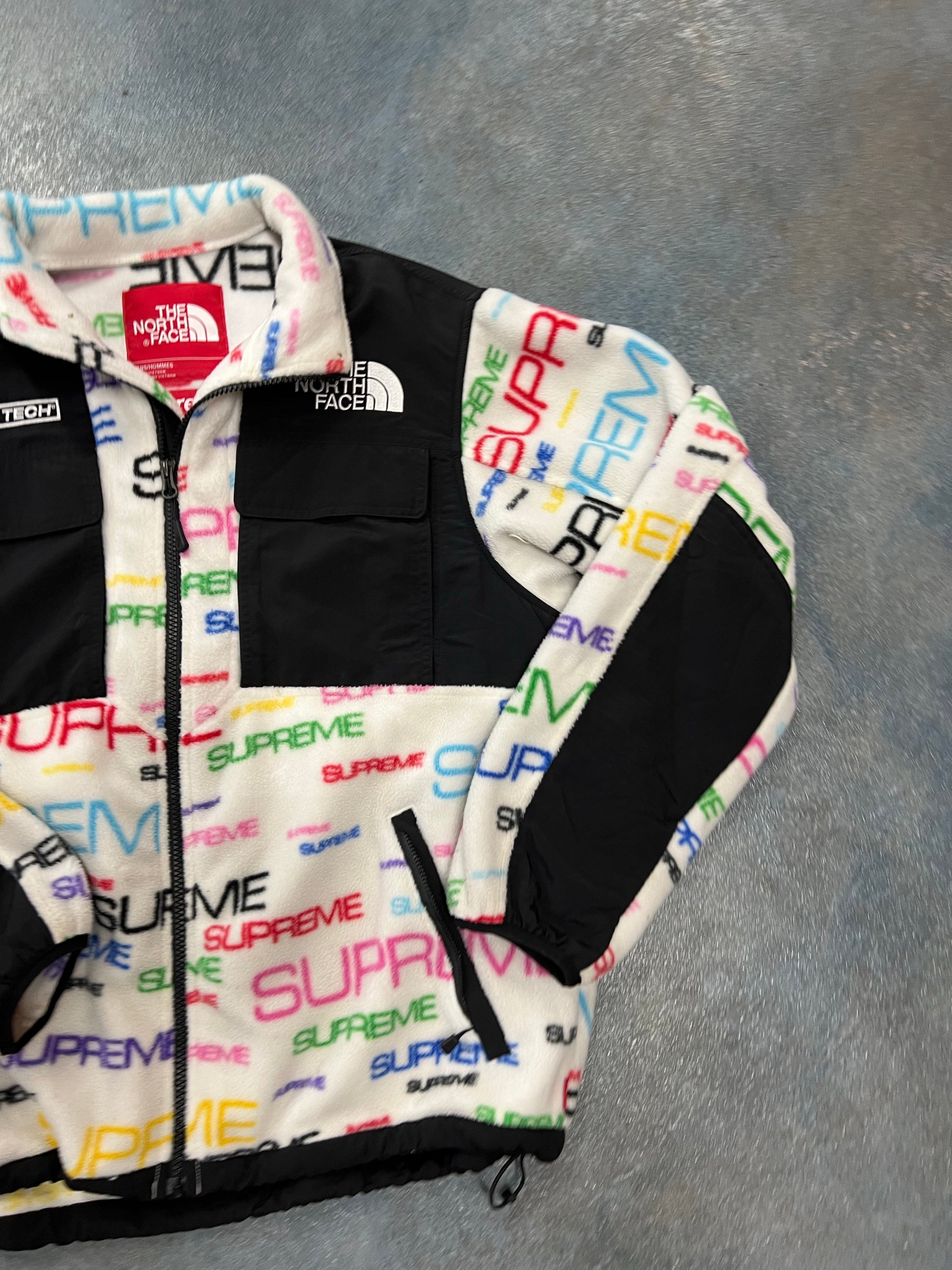Supreme The North Face Steep Tech Fleece Jacket White B41