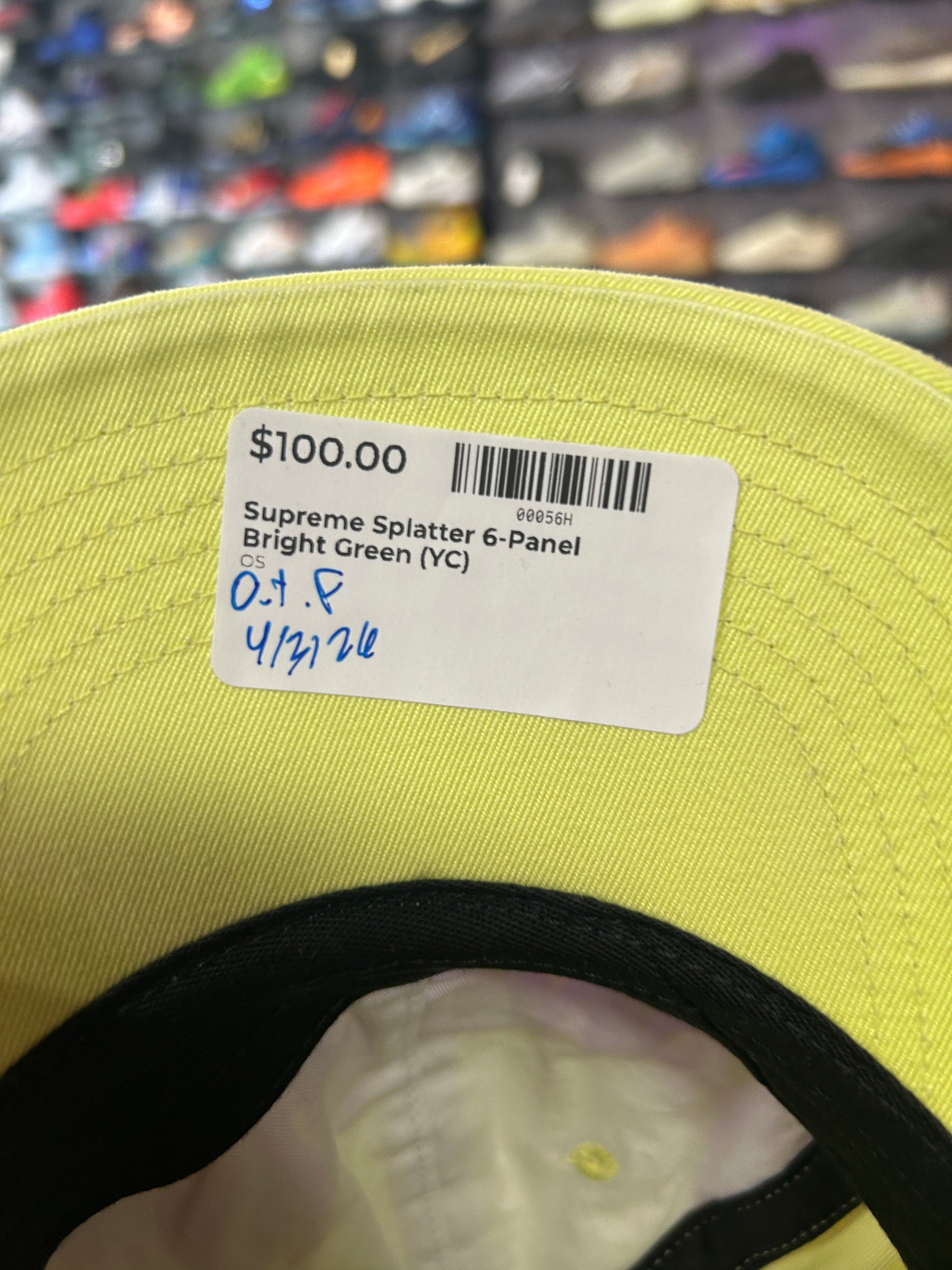Supreme Splatter 6-Panel Bright Green OTF