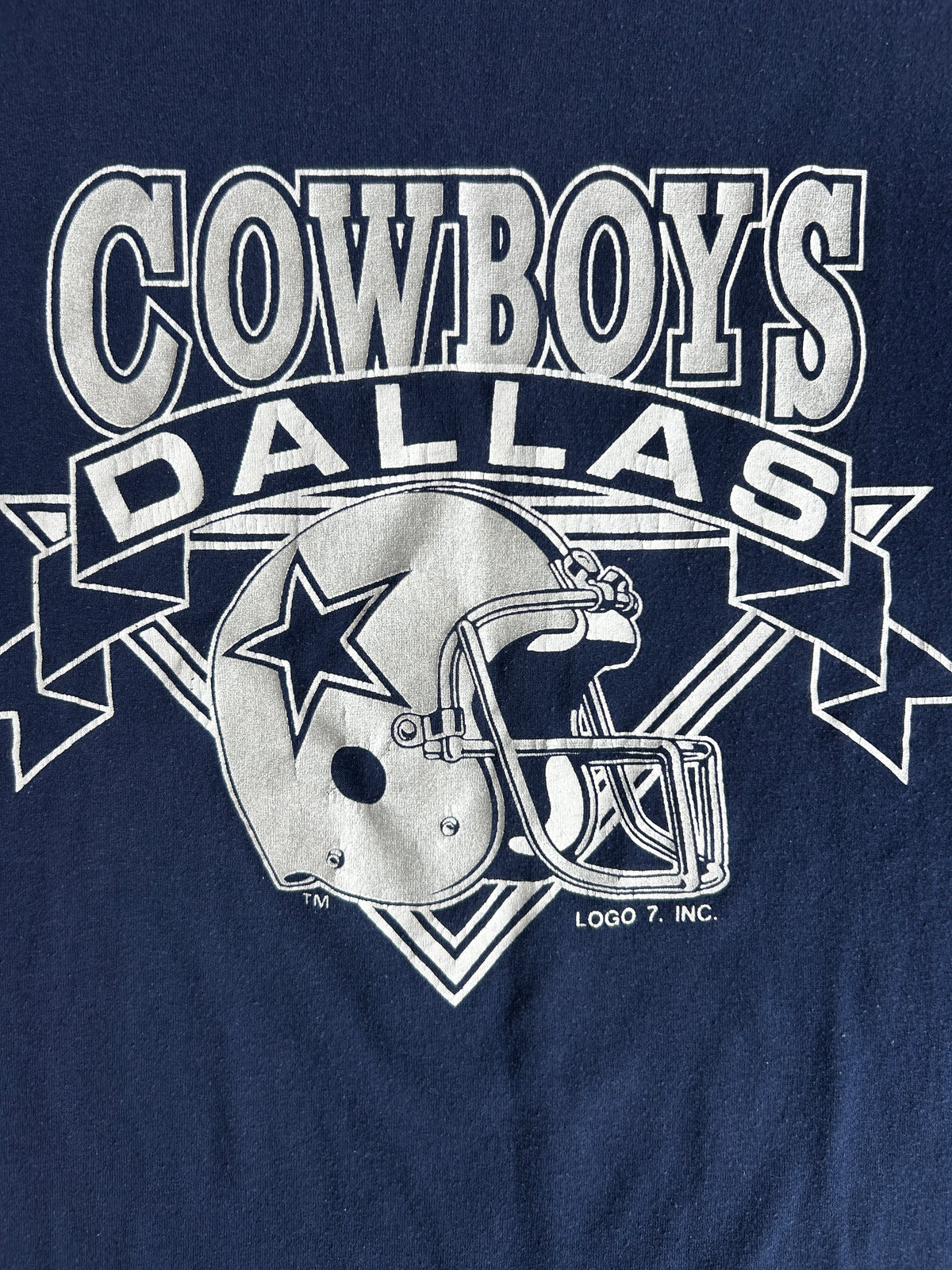 Vintage Dallas Cowboys Logo 7 Navy Tee