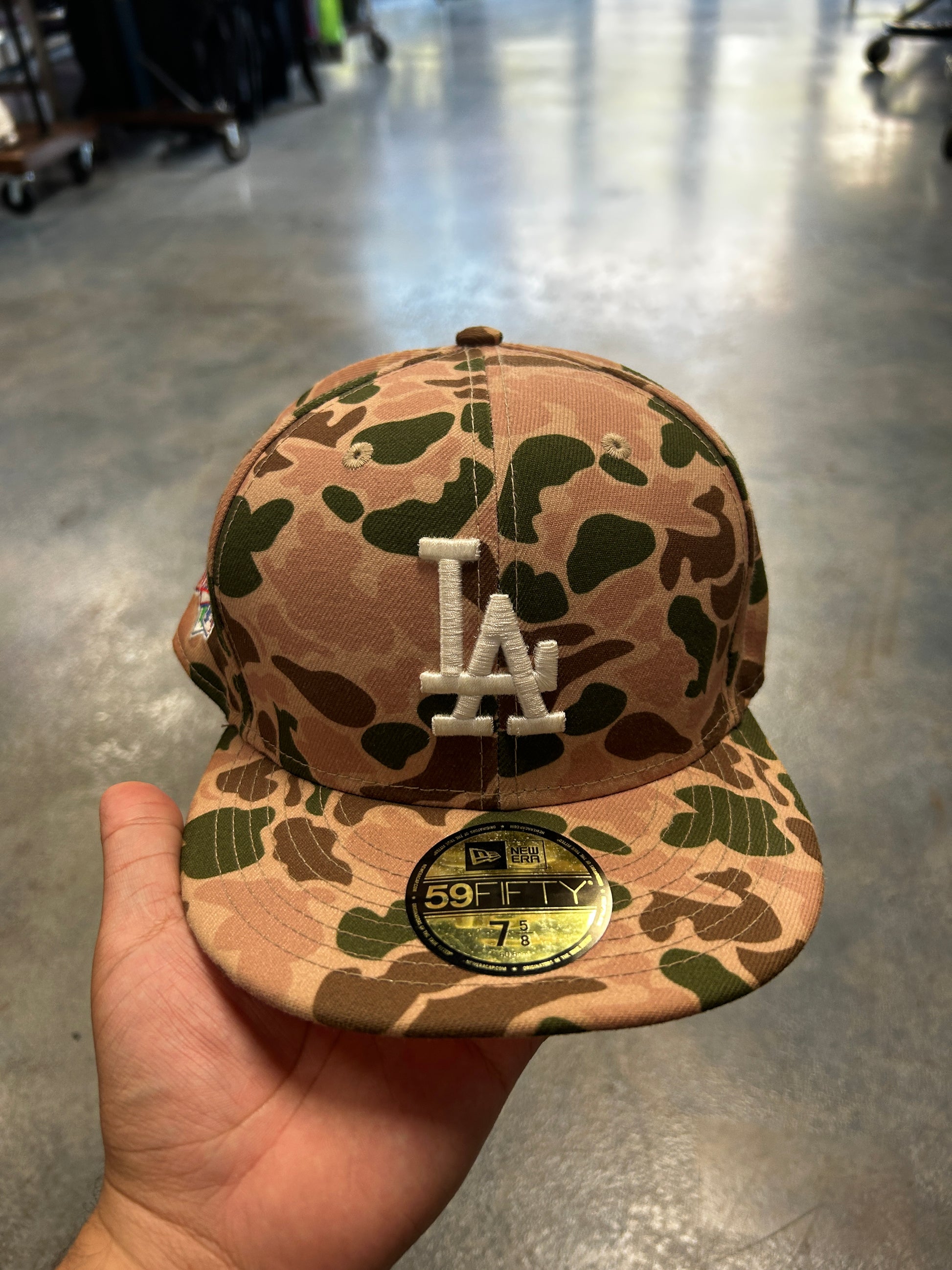 New Era LA Dodgers 59FIFTY Camo Fitted Hat 7 5/8 (R)