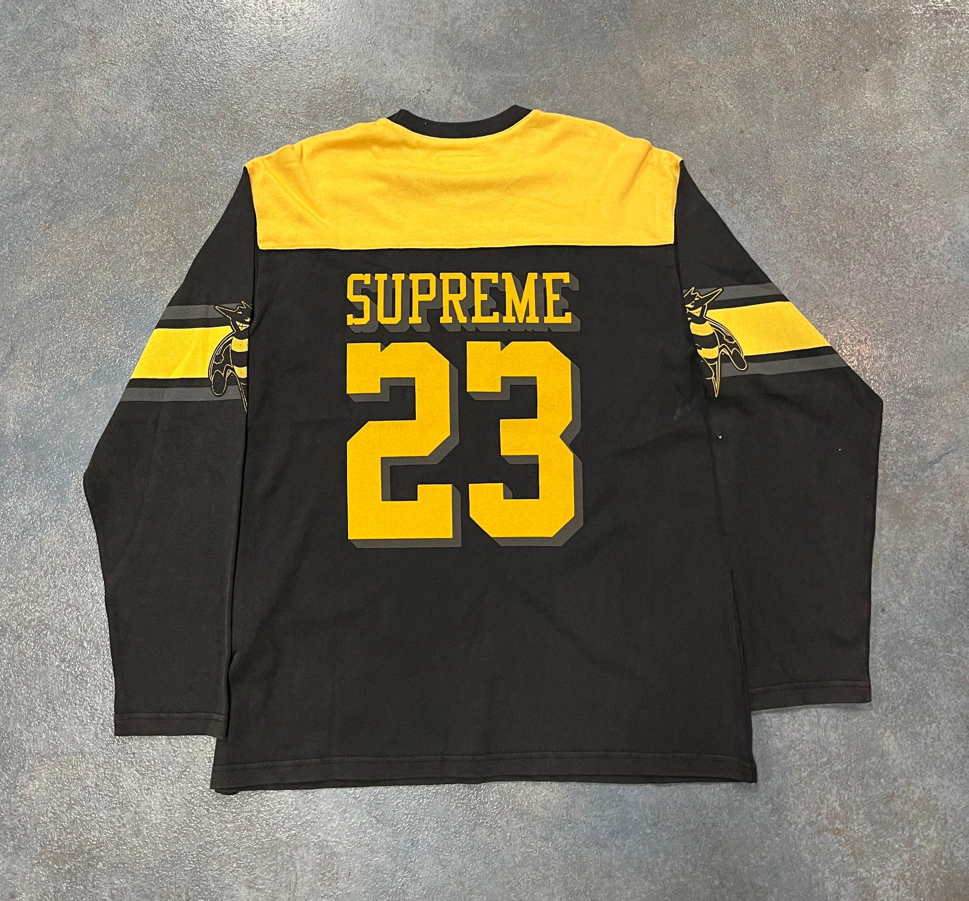 Supreme Football Jersey Top Bumble Bee Black/Yellow OTF (YL)
