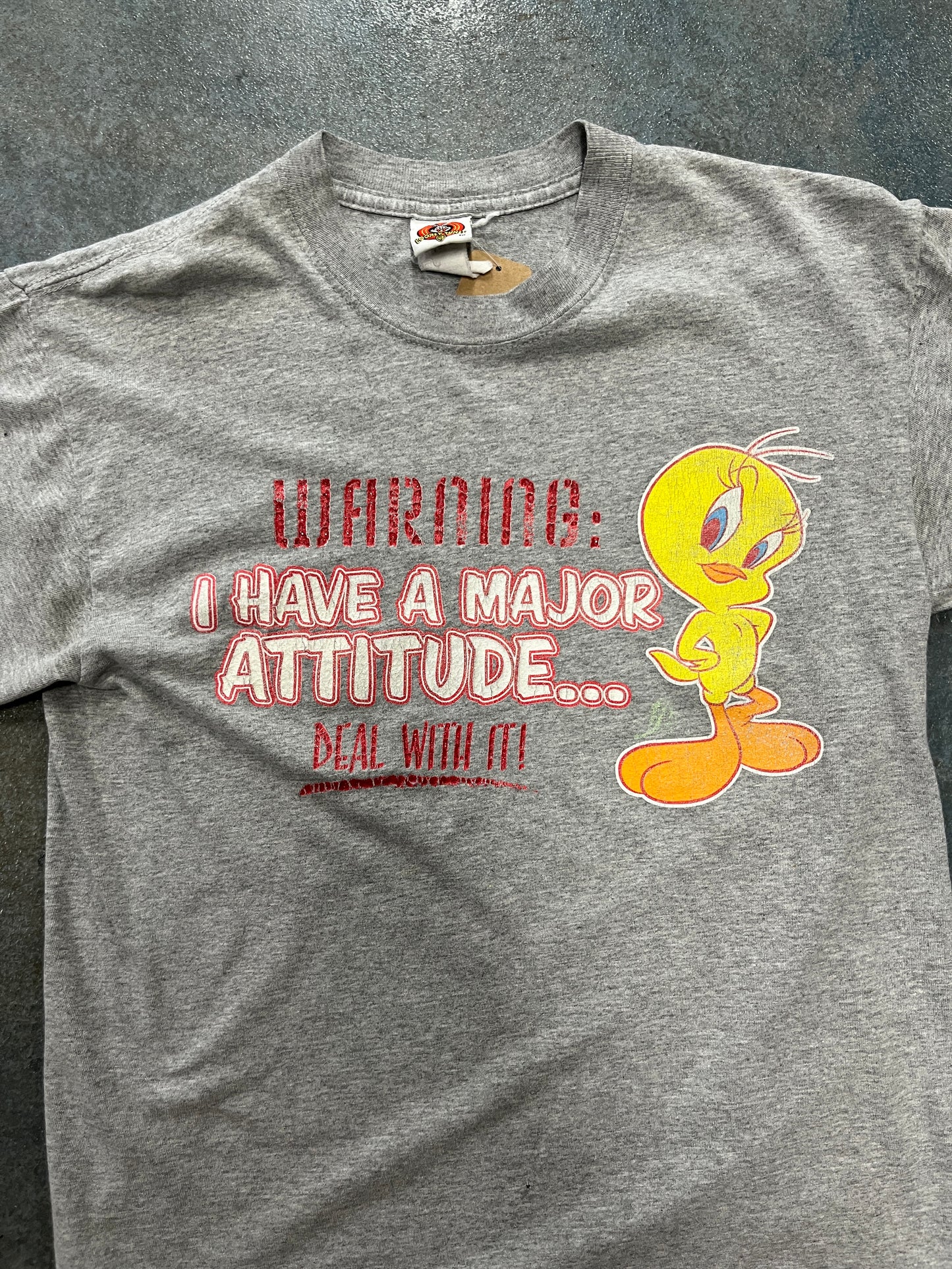 Looney Tunes I Have A Major Attitude Grey Tee () OTF