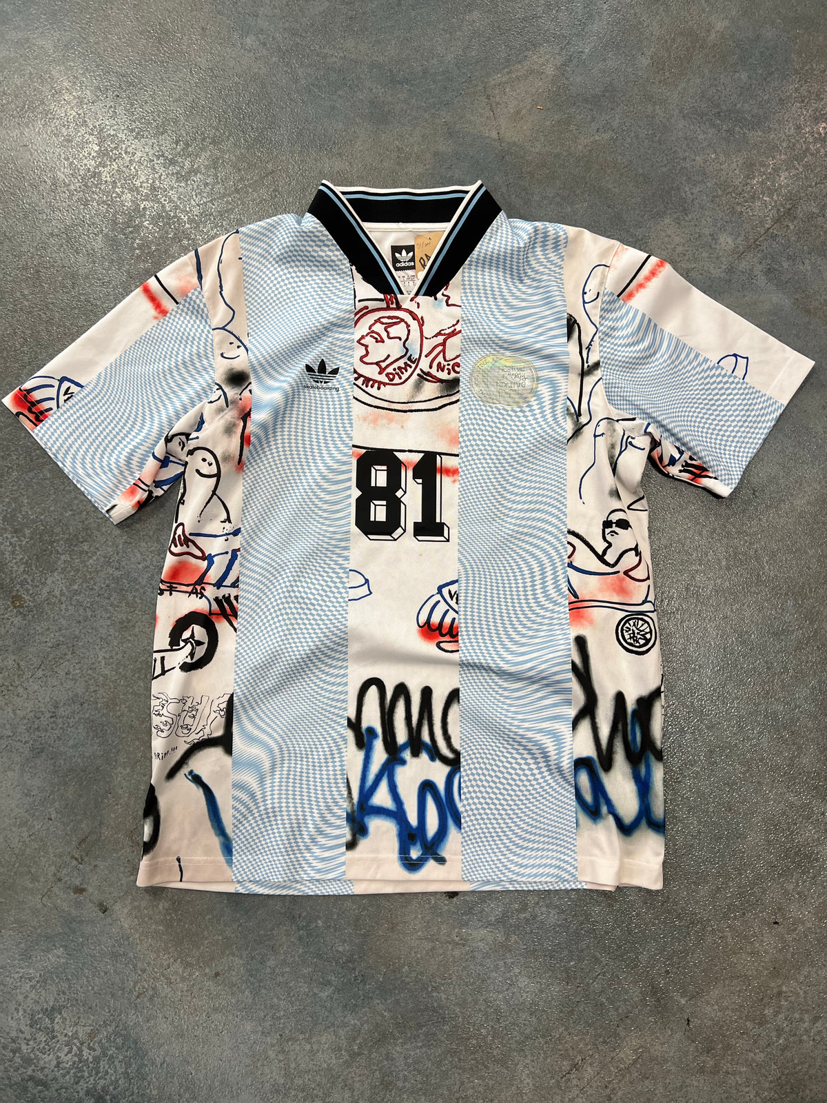 Adidas Mark Gonzales Skateboarding Soccer Jersey Shirt Size Large