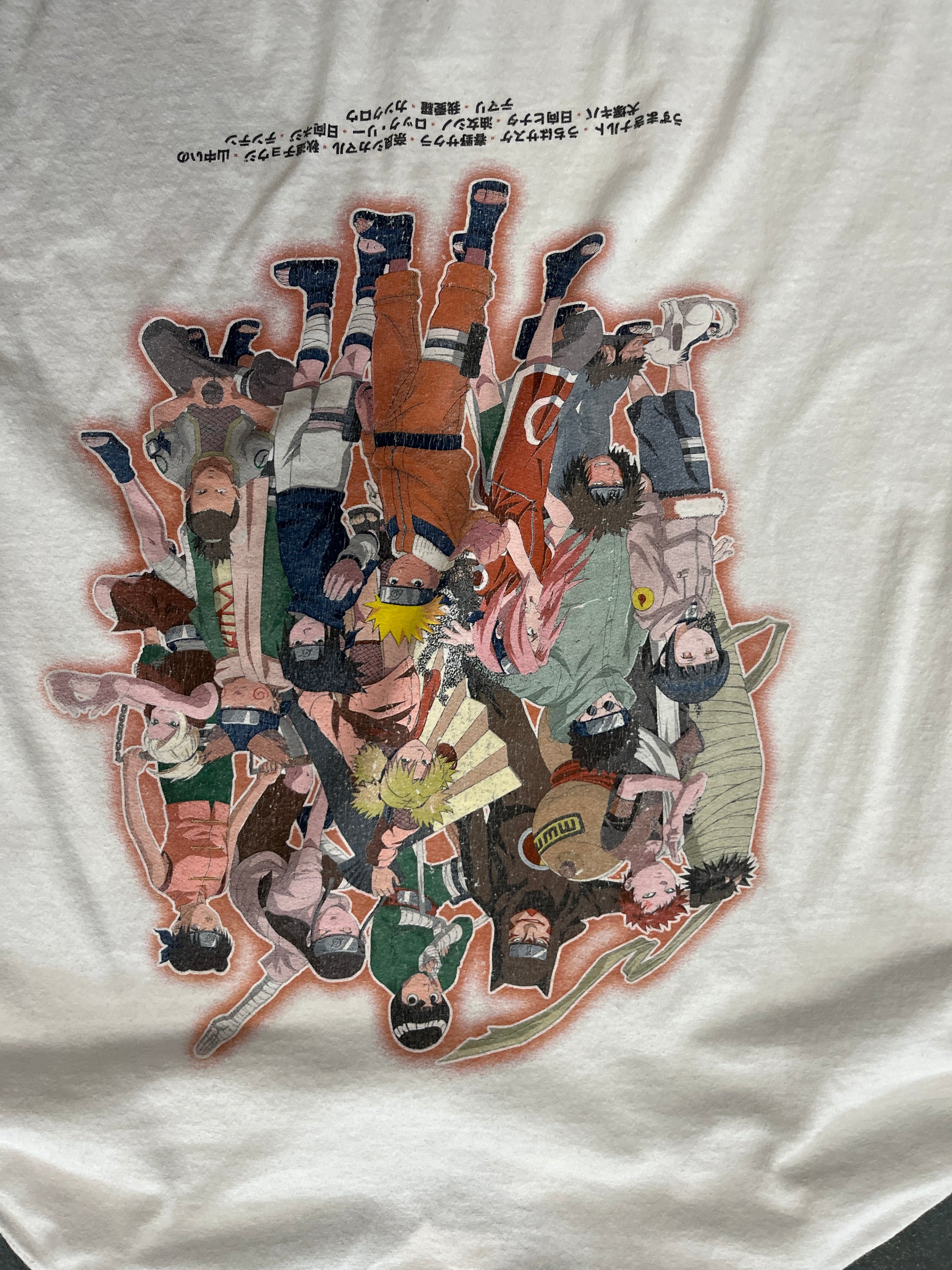 Vintage NARUTO T-Shirt White Solid OTF