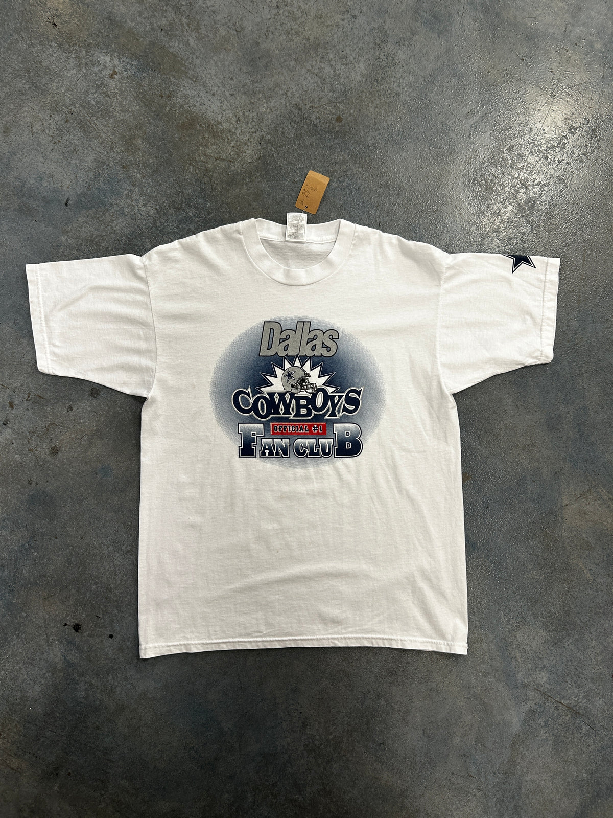 Vintage Dallas Cowboys 'Offical #1 Fan club' White Tee