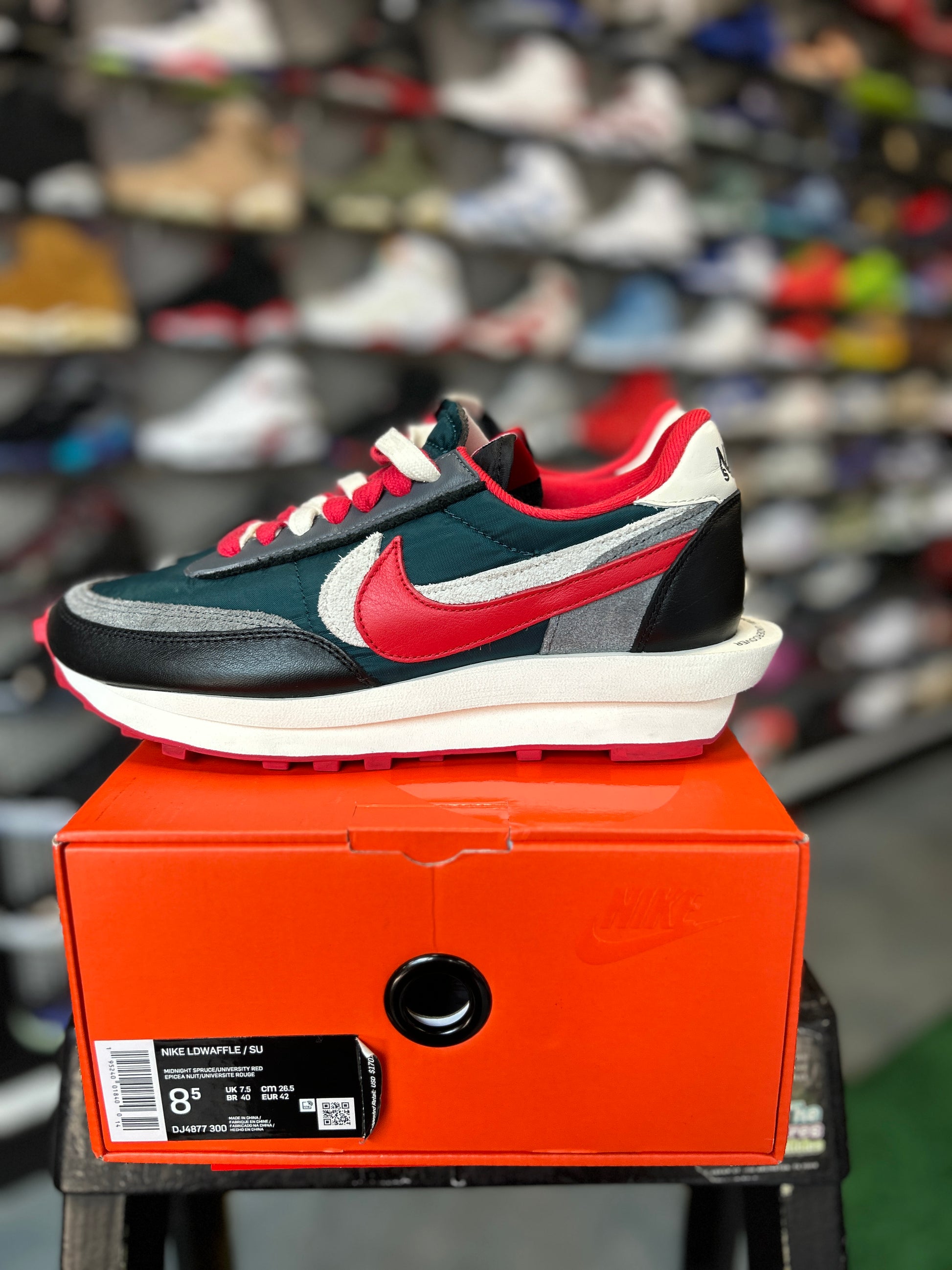 Nike LD Waffle sacai Undercover Midnight Spruce University Red (RT)
