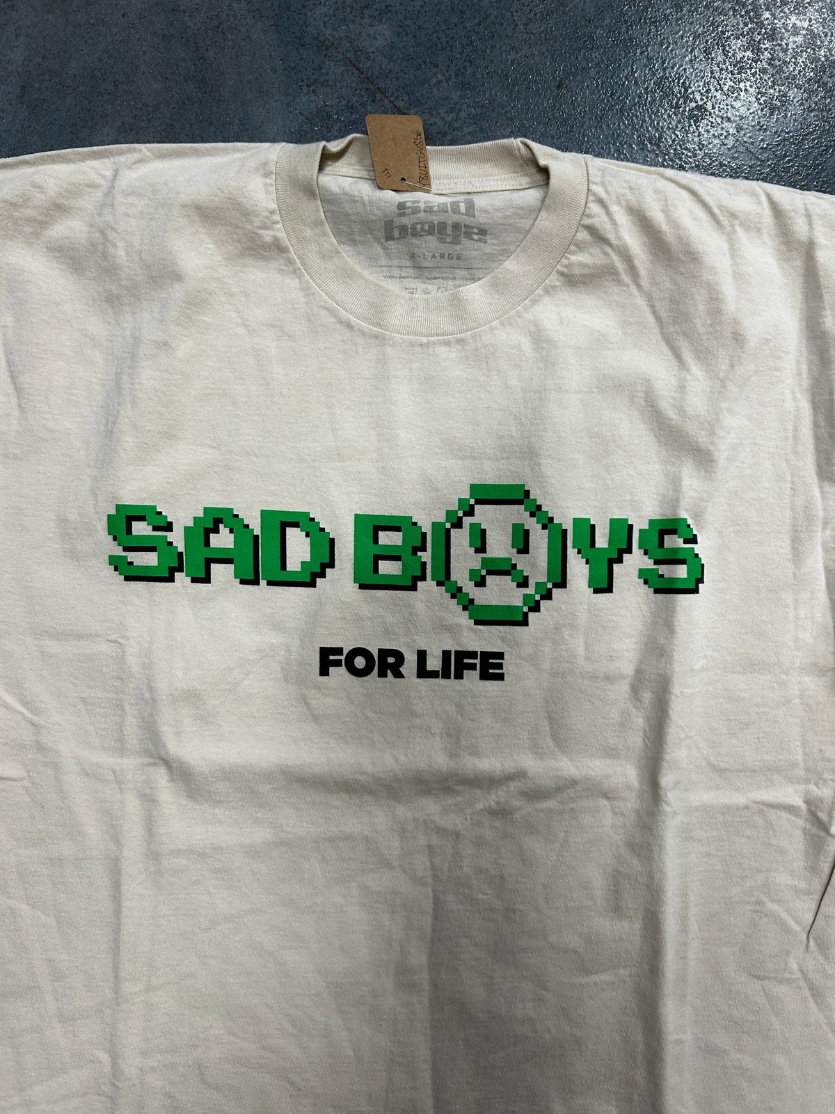 Yung Lean "Sad Boys For Life" Pixel Graphic Cream Tee