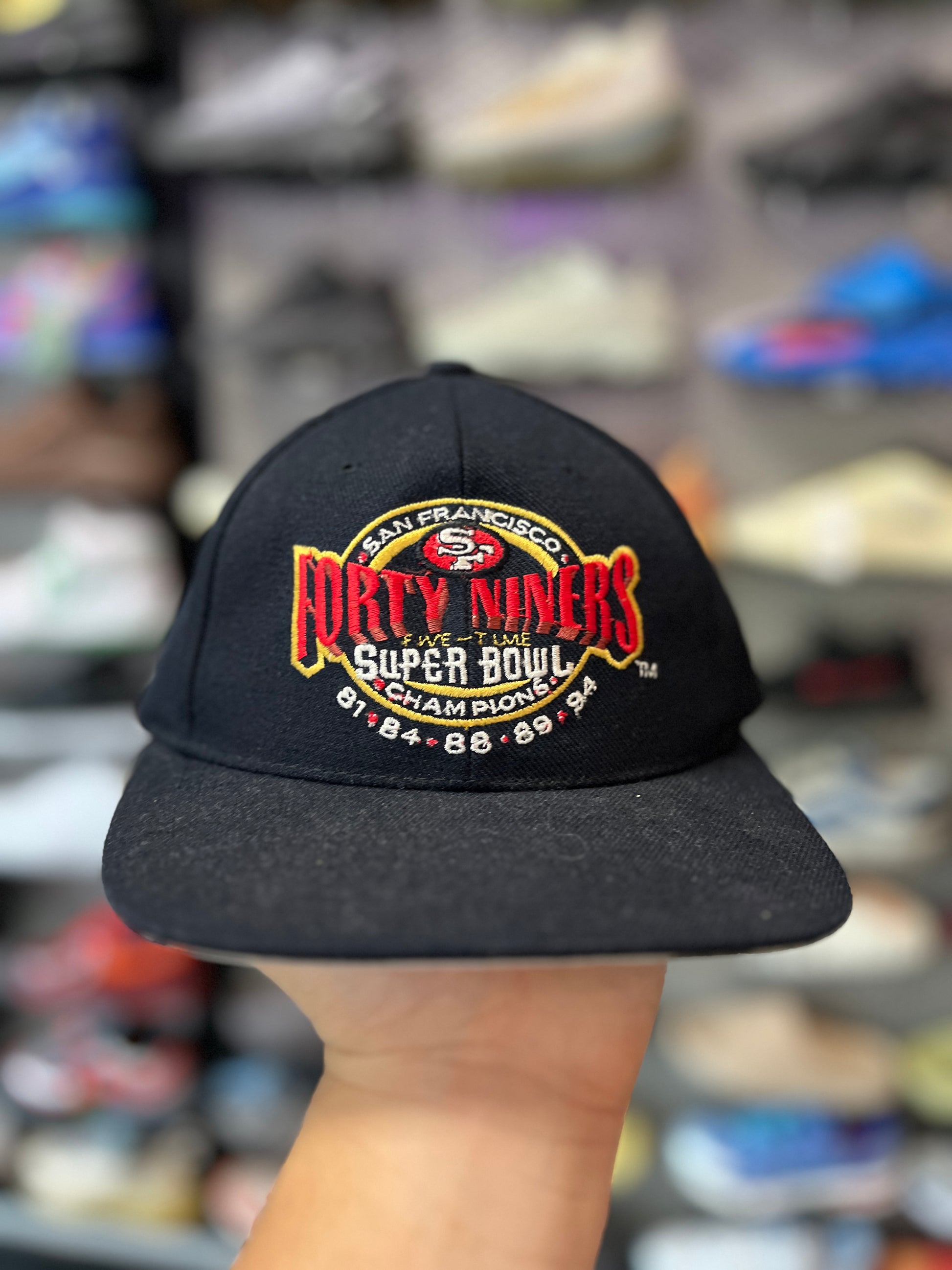 Vintage San Francisco 49ers 5x Super Bowl Champions Reebok Pro Line Snapback Hat OTF