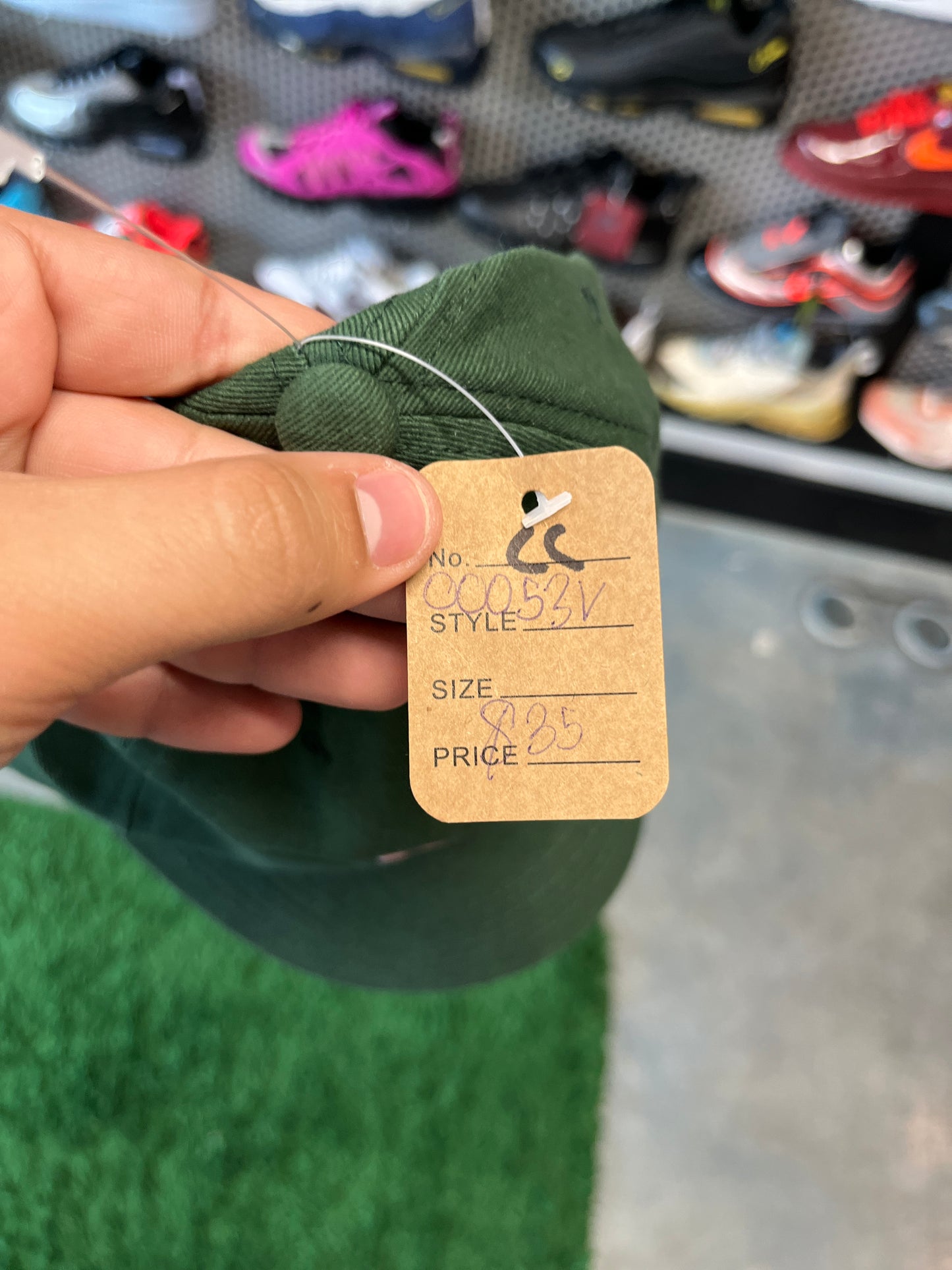 Pink clover green hat OTF