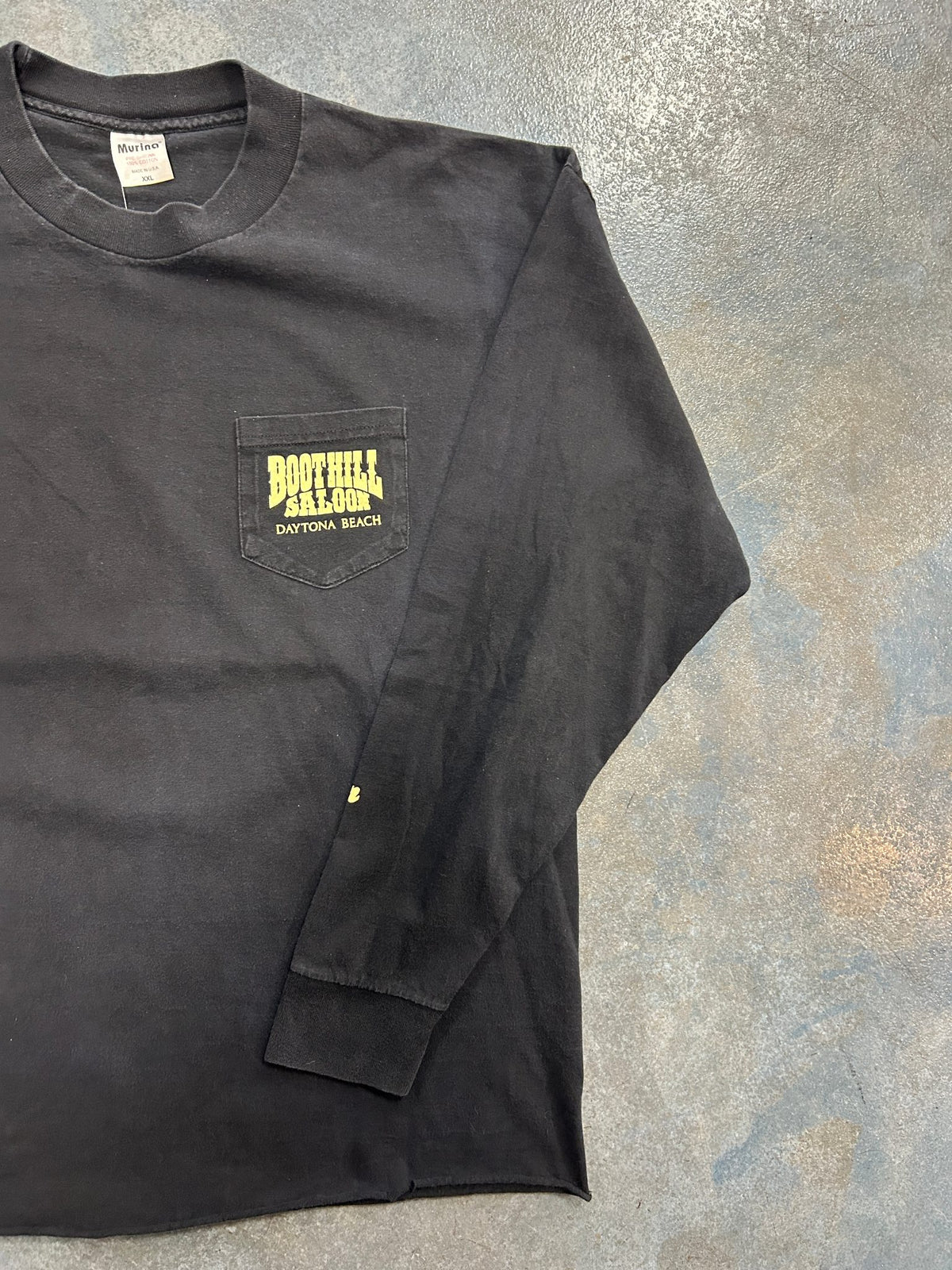 Vintage BOOTHILL SALOON Biker Week 199 Black Long Sleeve