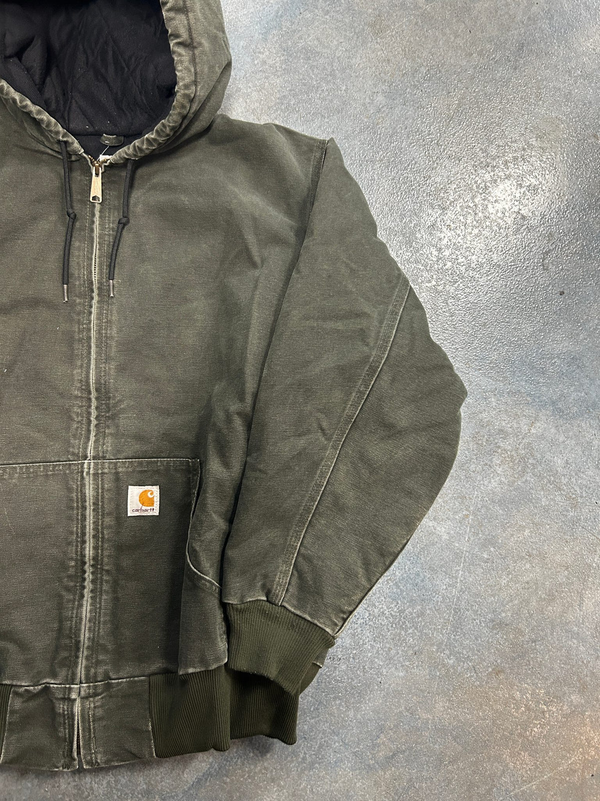 Vintage Carhartt Olive Zip Up Made In Mexico